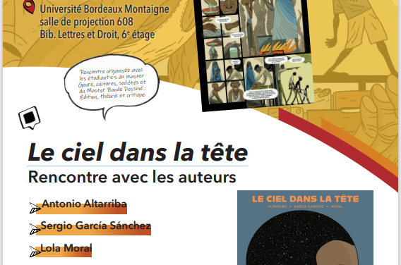 Rencontre le 29 janvier avec Antonio Altarriba, Sergio Garcia Sanchez et Lola Moral (Bordeaux)